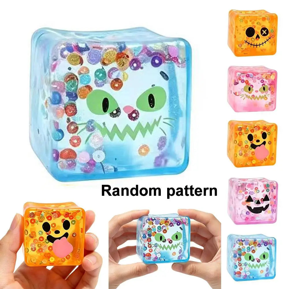 Luminous Halloween Squishy Cube — Slow-Rebound Toy