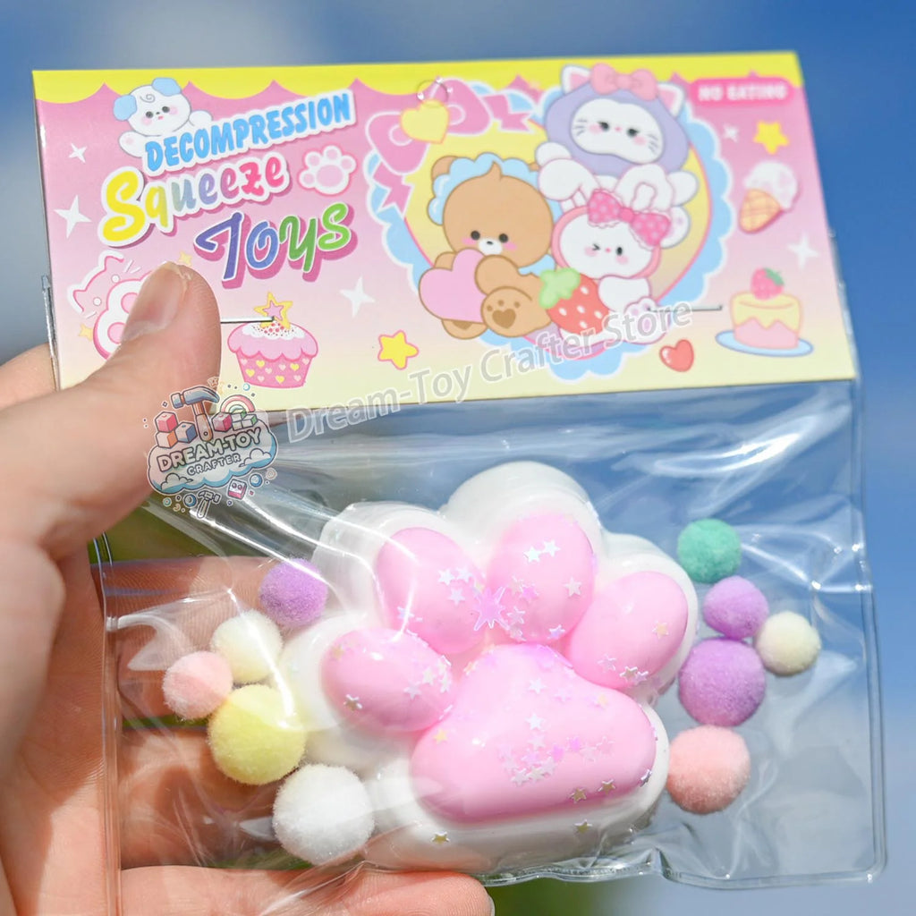 Cat Paw Squishy Anti-Stress Toy - Soft Jelly Feel Fidget