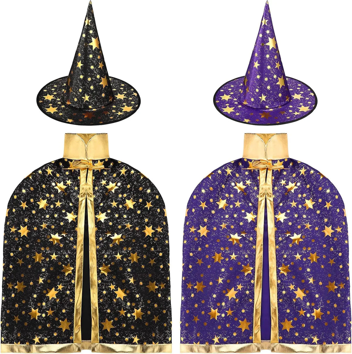 Kids’ Witch Cloak & Hat Costume Set, 2-Pack