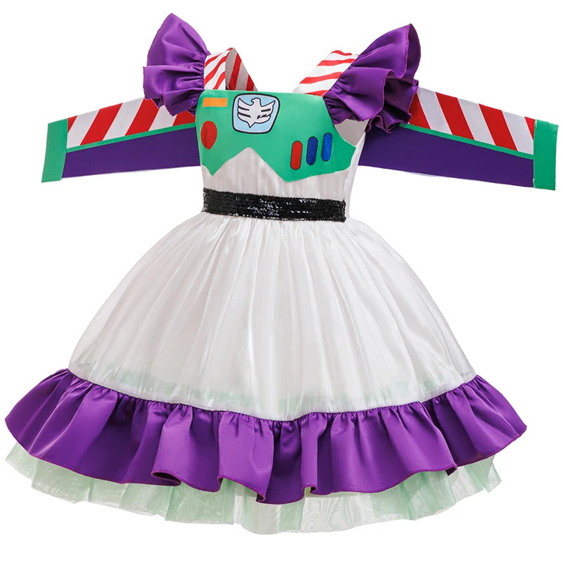 NovibebeCo. Girls Buzz Lightyear Halloween Cosplay Dress
