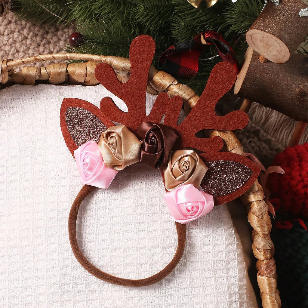 NovibebeCo. Baby Deer Reindeer Tutu Skirt Costume Set with Antler Headband