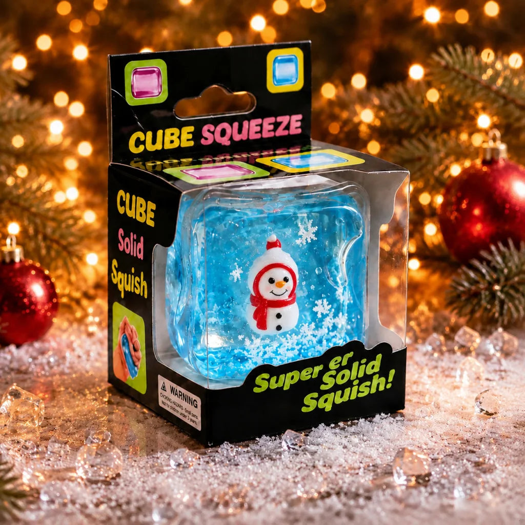 Halloween Christmas Transparent Cube Squishy Toy - Fidget Toy