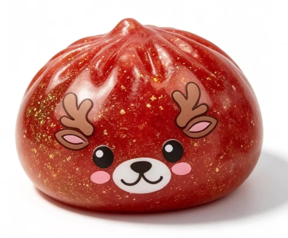 Christmas Dumpling Squishy Toy - Snowman, Elk & Santa (Boxed)