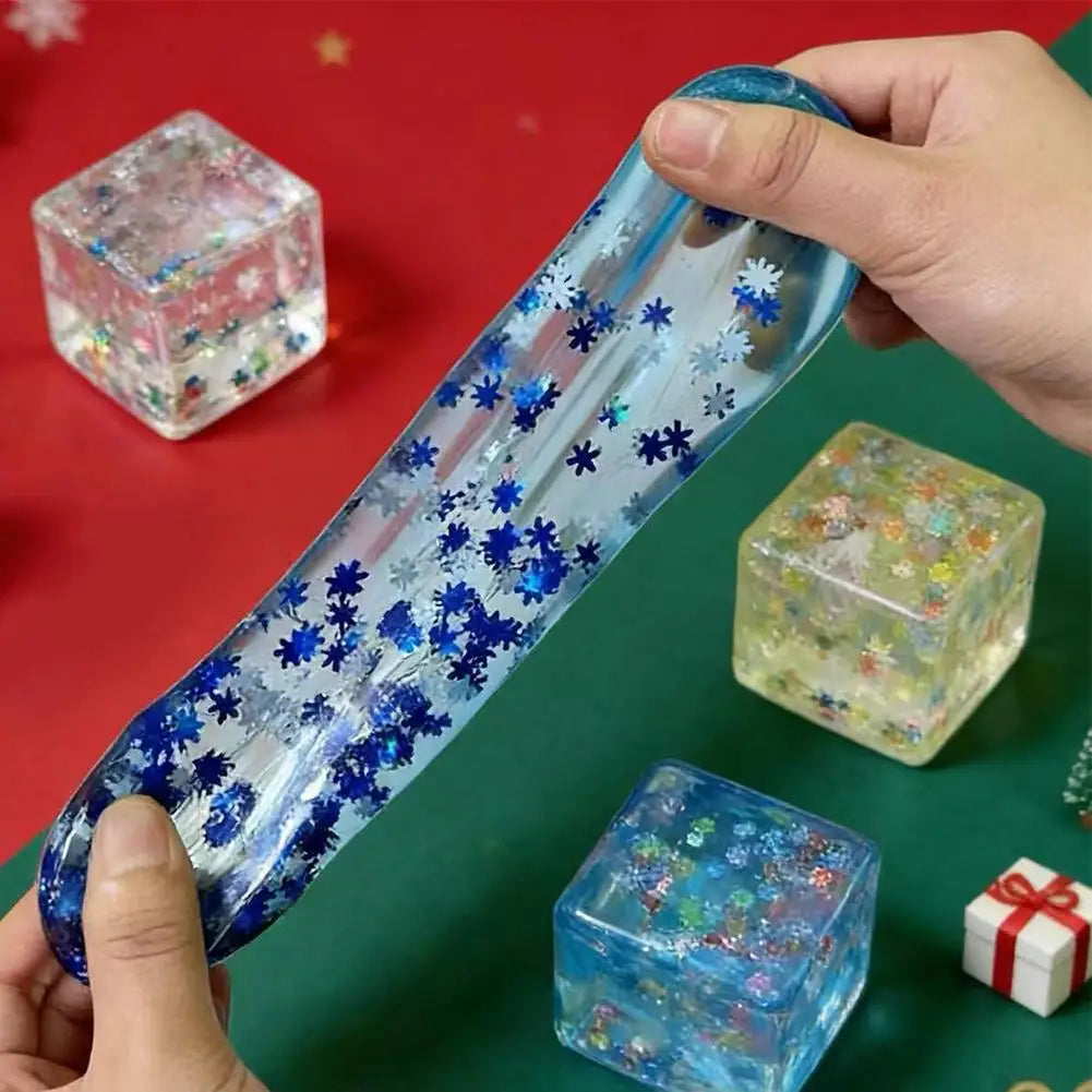 Christmas Maltose Ice Cube Squishy Toy - Sensory Stress Ball