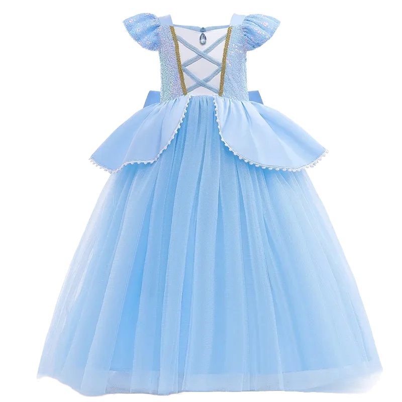 NovibebeCo. Girls Halloween Princess Cosplay Dress - Rapunzel, Anna & Elsa