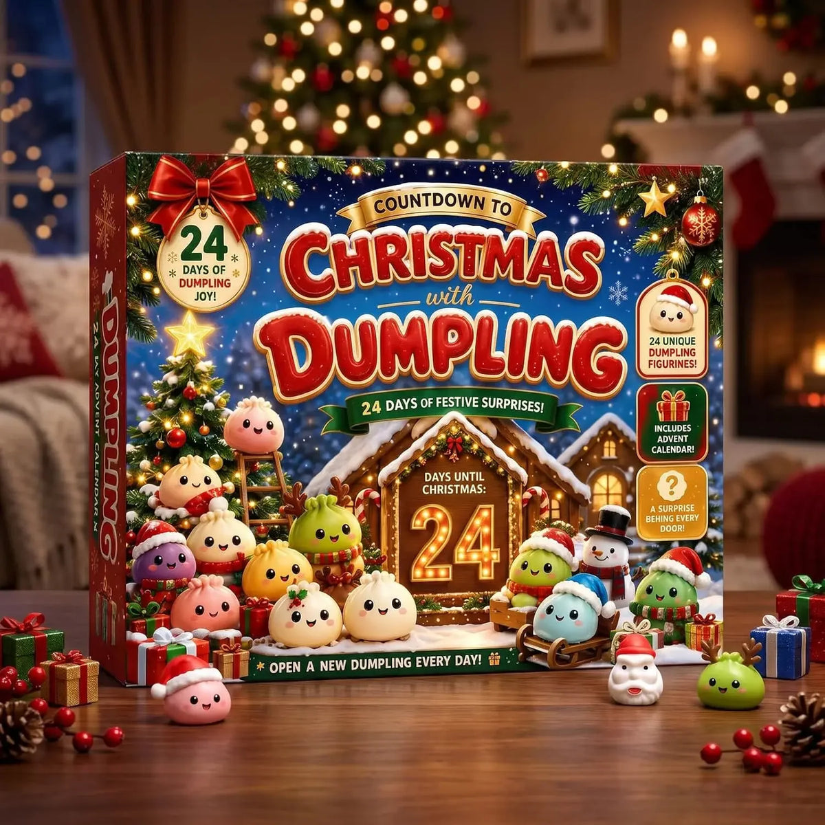 Christmas Squishy Advent Calendar - 24 Day Countdown Surprise Box
