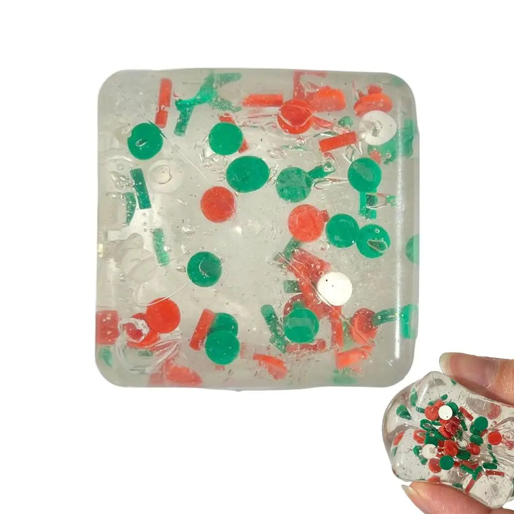 Christmas Maltose Ice Cube Squishy Toy - Sensory Stress Ball