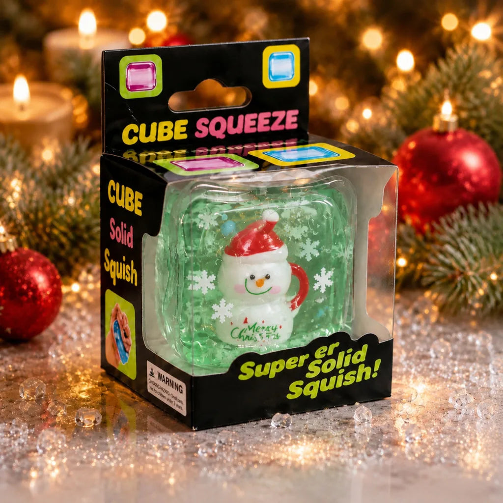 Halloween Christmas Transparent Cube Squishy Toy - Fidget Toy