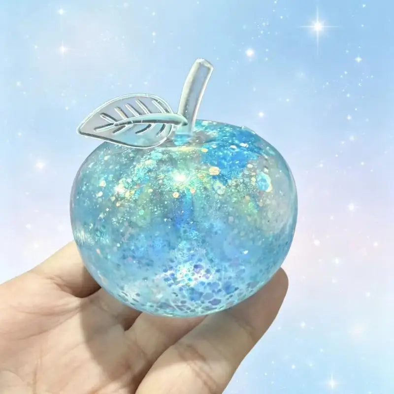 Glitter Round Squishy Stress Ball - Slow Rebound Sensory Toy