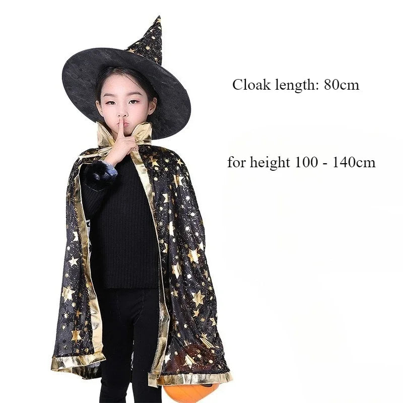 Kids’ Witch Hat & Cape Costume Set