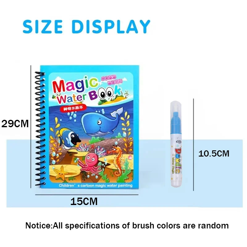Reusable Water Drawing Book — Mess-Free Kids Art Pad