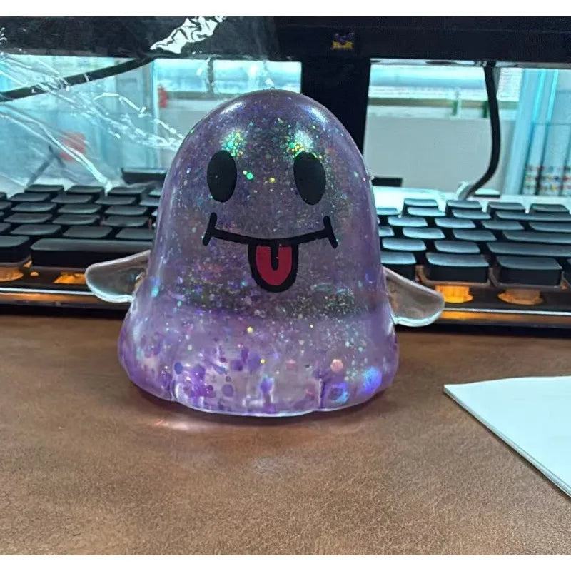 Glitter Halloween Ghost Squishy — Soft Fidget Toy