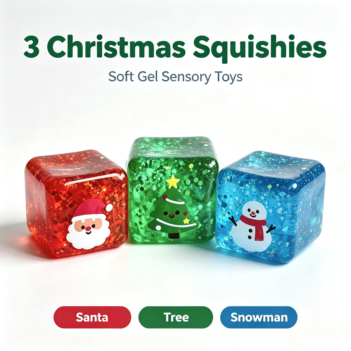 Christmas Squeeze Cube - Anti-Anxiety Stress Relief Ornament