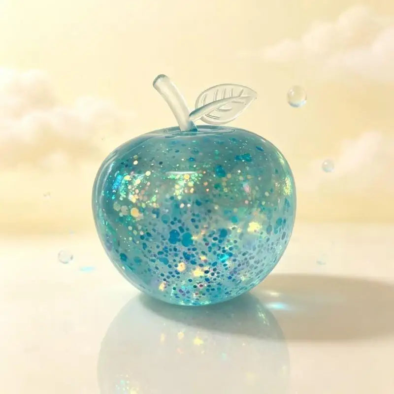 Glitter Round Squishy Stress Ball - Slow Rebound Sensory Toy