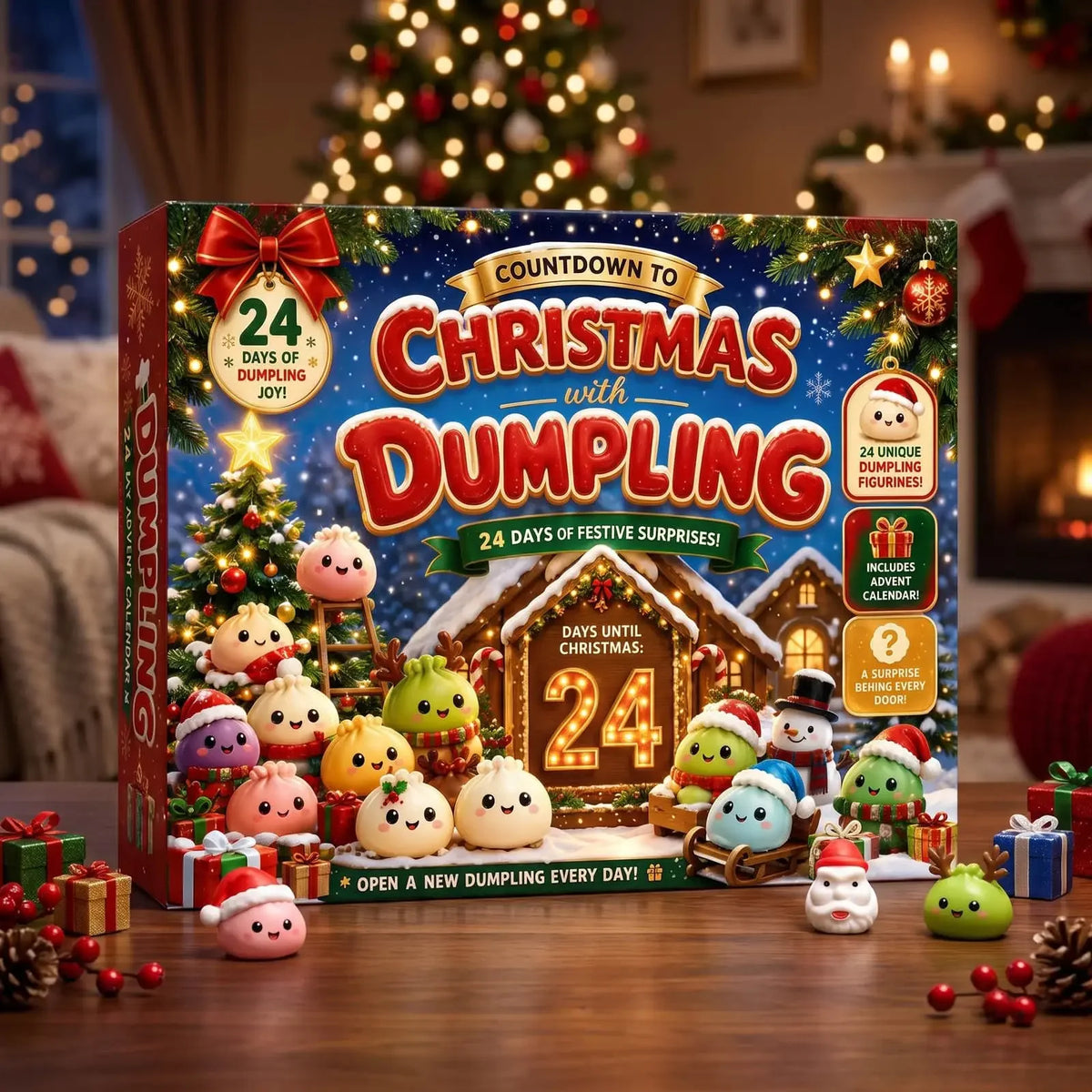 Christmas Squishy Advent Calendar - 24 Day Countdown Surprise Box
