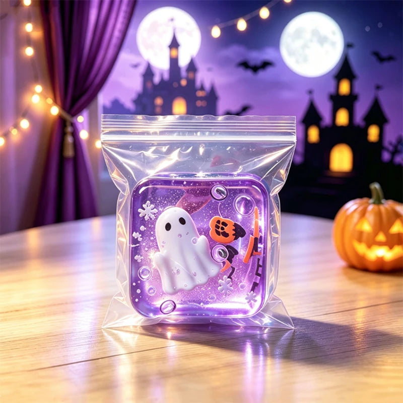 Halloween Christmas Mini Transparent Cube Squishy Toy