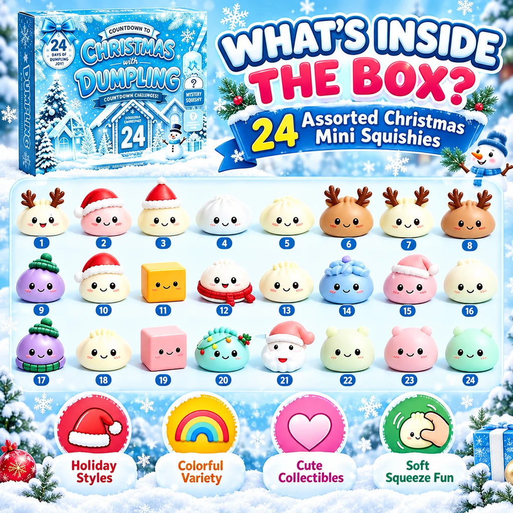 Christmas Squishy Advent Calendar - 24 Day Mystery Blind Box