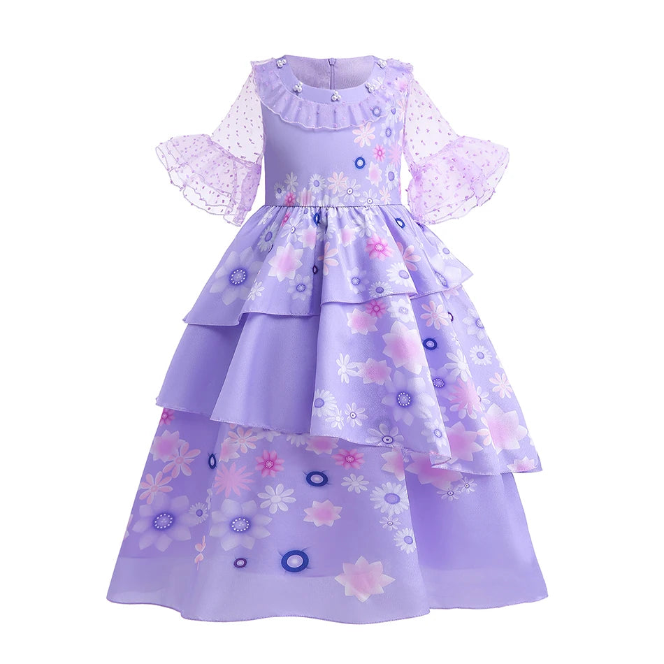 NovibebeCo. Girls Halloween Princess Cosplay Dress - Rapunzel, Anna & Elsa