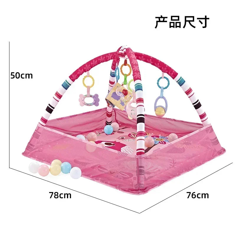 Baby Play Mat with Activity Frame for Tummy Time and Sensory Play
