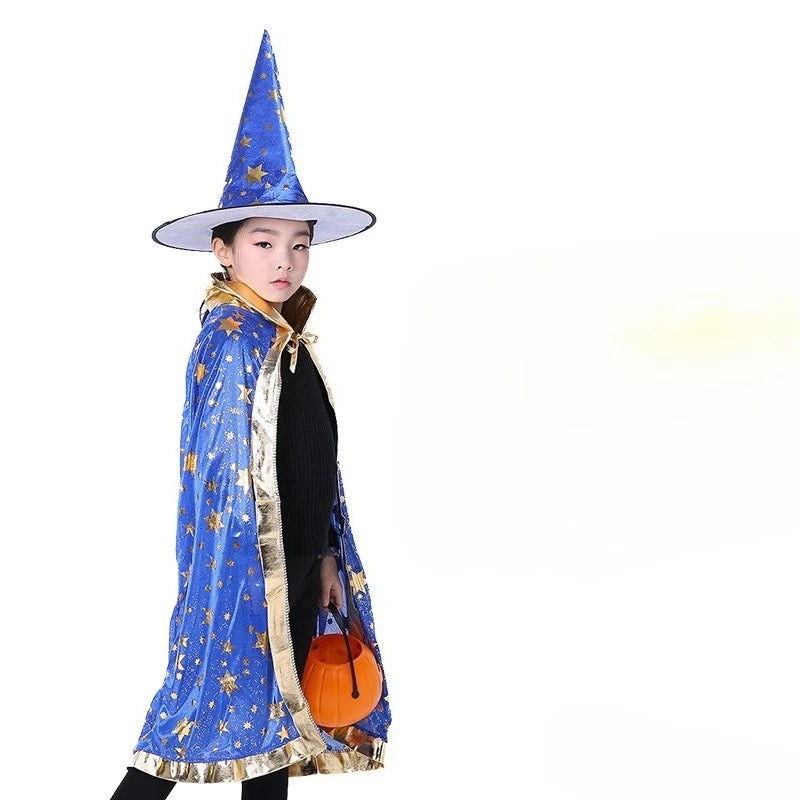 Kids’ Witch Hat & Cape Costume Set