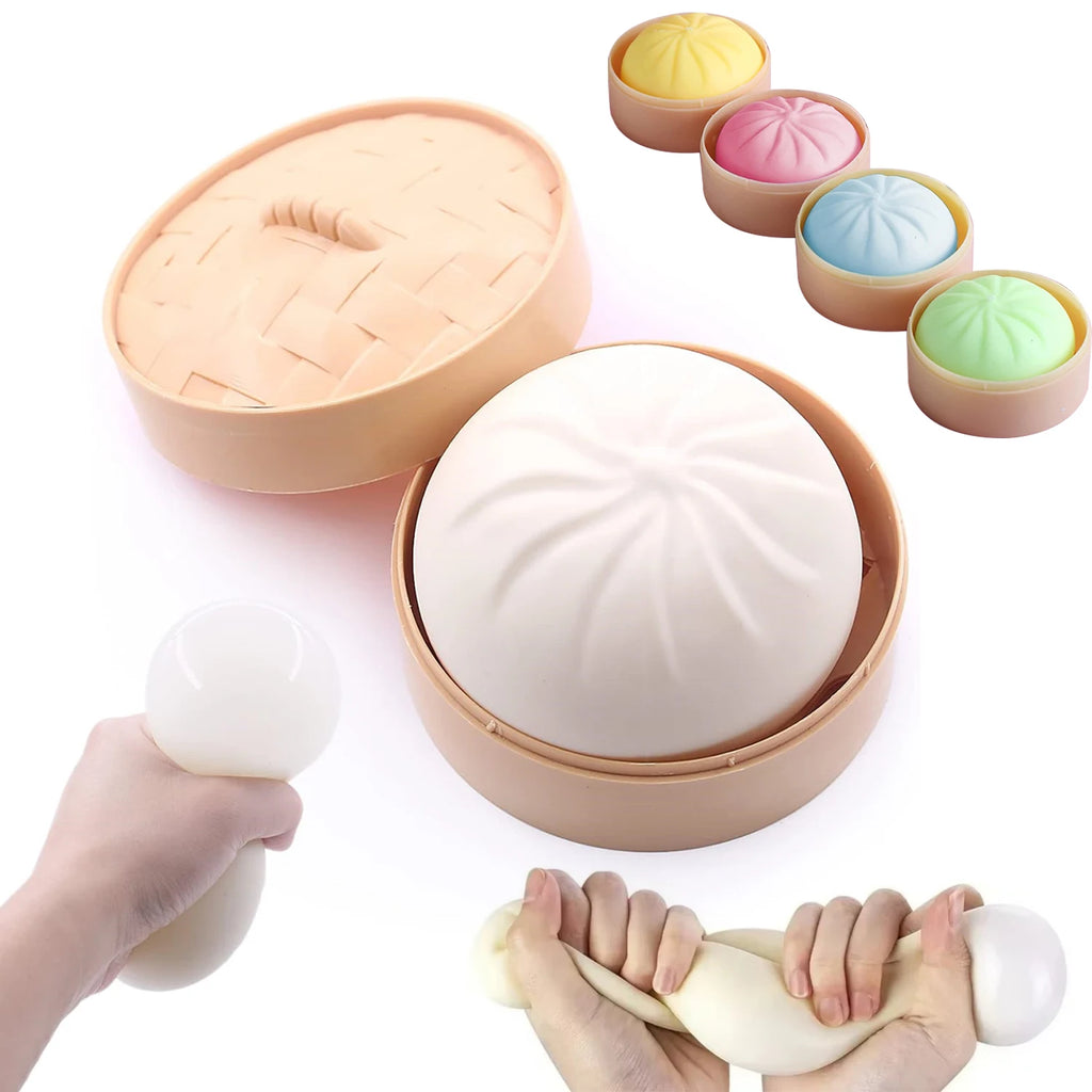 Squishy Buns Fidget Toy - Slow Rising Stress Reliever