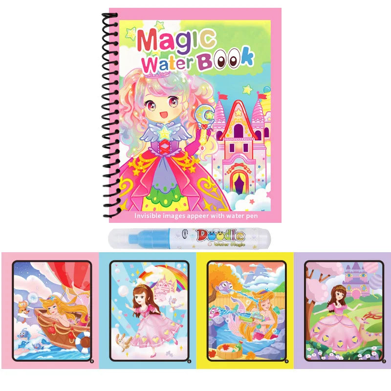 Reusable Water Drawing Book — Mess-Free Kids Art Pad