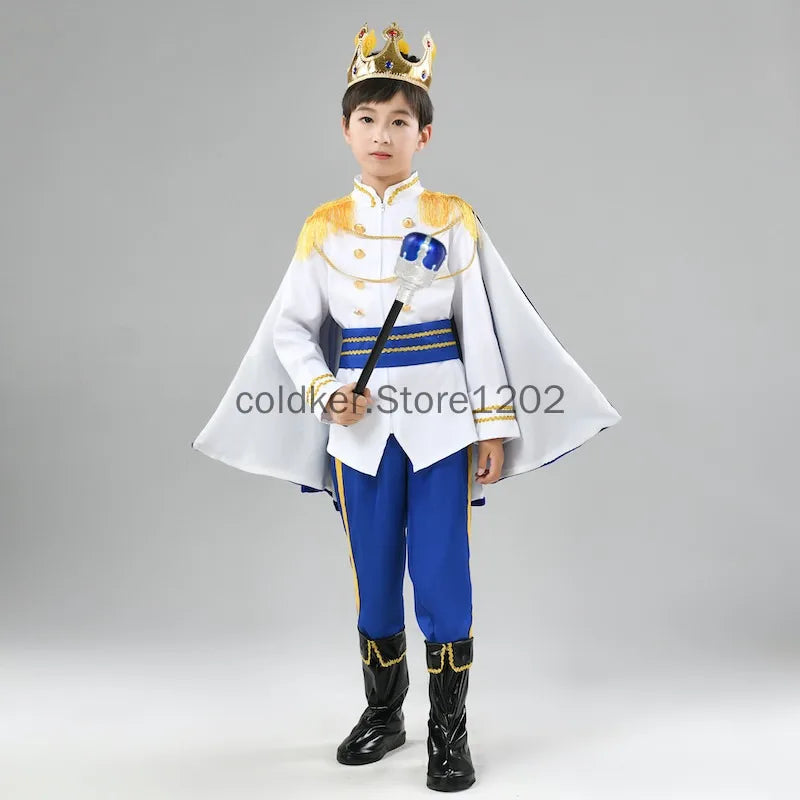 NovibebeCo. Kids Boys Prince Halloween Costume Cosplay Set with Accessories