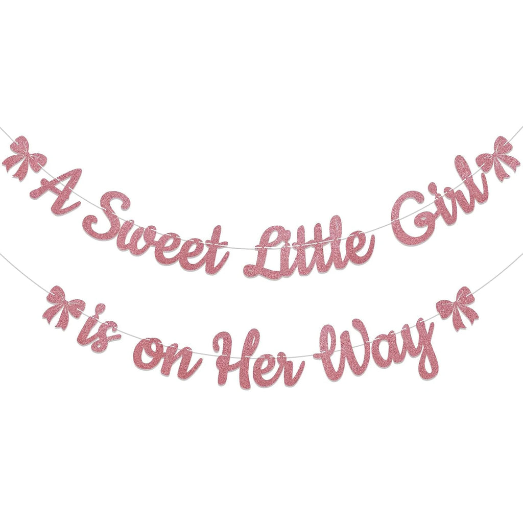 NovibebeCo. Baby Girl Shower Banner