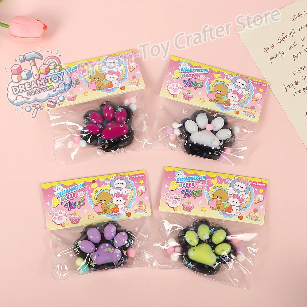 Cat Paw Squishy Anti-Stress Toy - Soft Jelly Feel Fidget