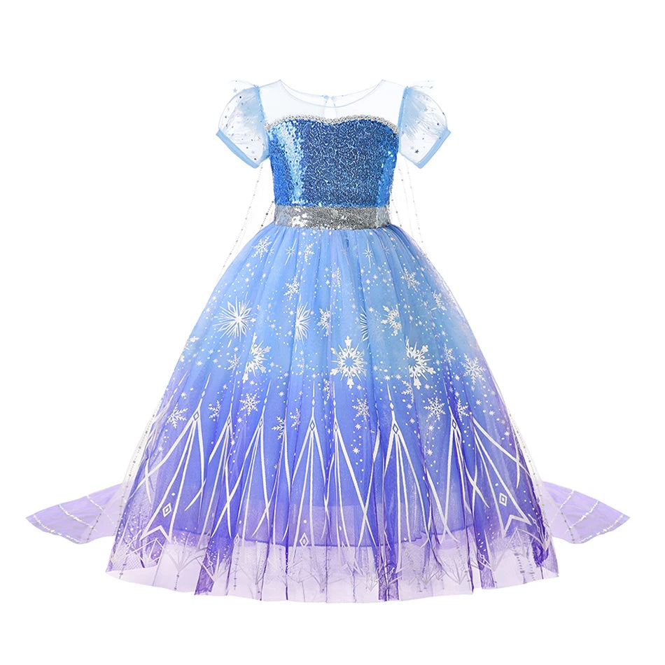NovibebeCo. Girls Halloween Princess Cosplay Dress - Rapunzel, Anna & Elsa